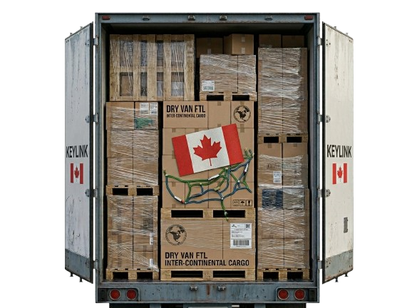 Full truckload dry van freight truck for Canadian and USA routes